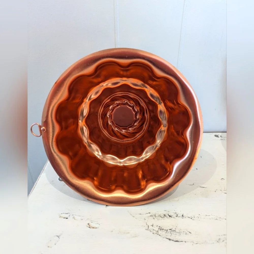 Copper Cake Molds Set of‎ 2 Jello Mold Vintage Farmhouse Country Decor